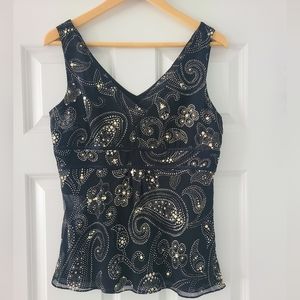Ann Taylor V-Neck, Sleeveless Blouse